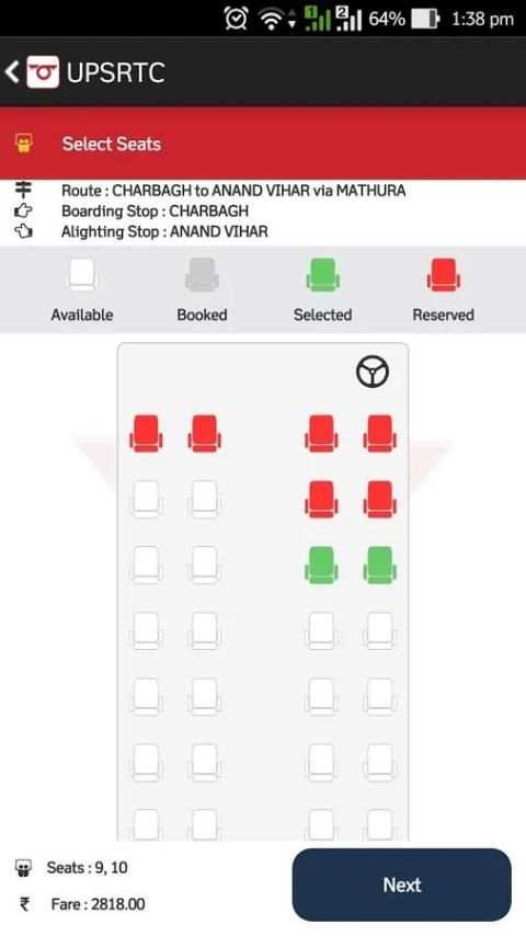 UPSRTC Mobile Reservation App скриншот 4