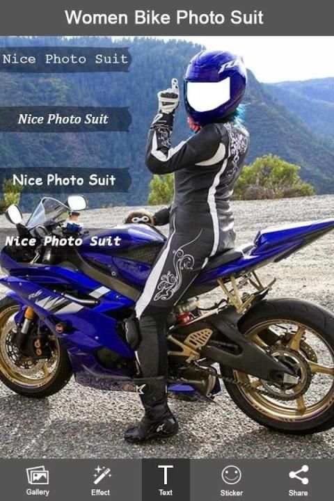 Women Action Bike Photo Suit screenshot 3