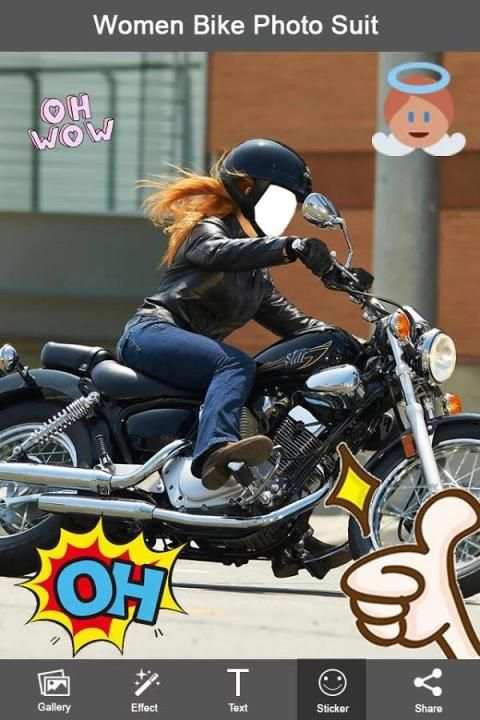 Women Action Bike Photo Suit скриншот 2