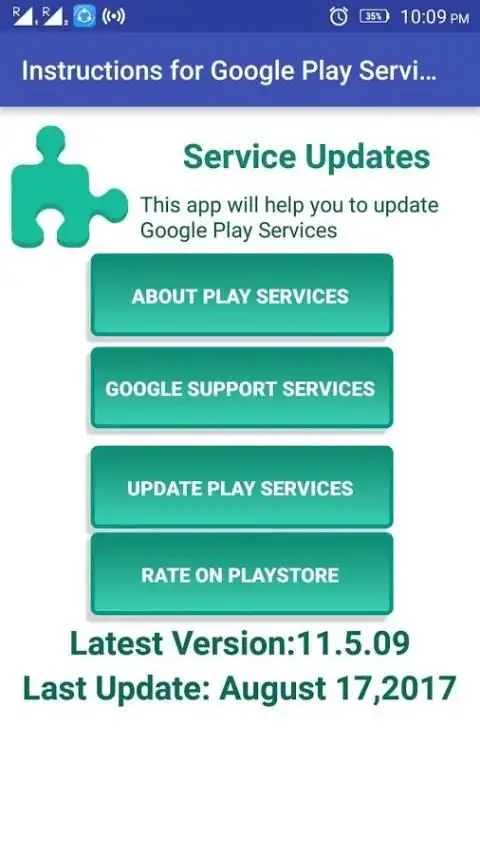 Instructions for Google Play Service Update screenshot 3
