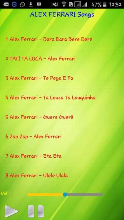 All song Alex Ferrari скриншот 2
