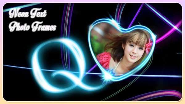 Neon Text Photo Frame screenshot 1