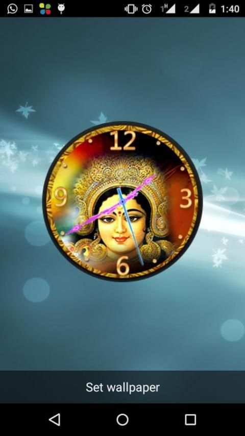Durga Mata Clock Live Wallpaper 3 تصوير الشاشة