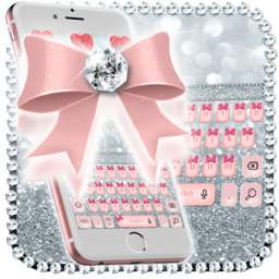 Pink Diamond bow Keyboard