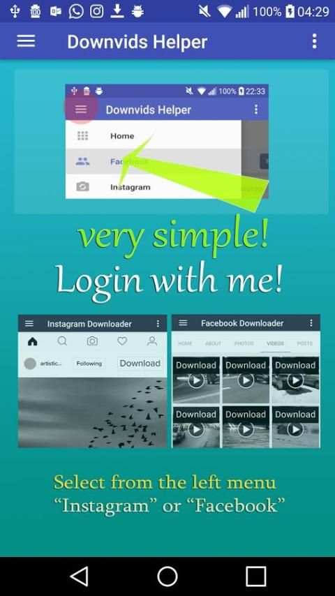 Downvids Helper - One touch DW 5 تصوير الشاشة