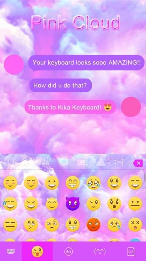 Pink Cloud ikeyboard Theme screenshot 4