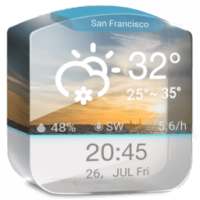 4 day forecast weather clock on 9Apps