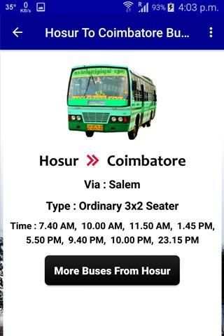 Hosur Bus Info screenshot 4