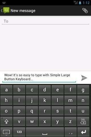 Simple Large Button Keyboard स्क्रीनशॉट 1