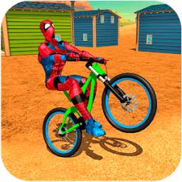 Super Spider Hero BMX Bicycle Stunts