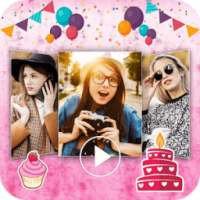 Birthday Movie Maker withMusic आइकन