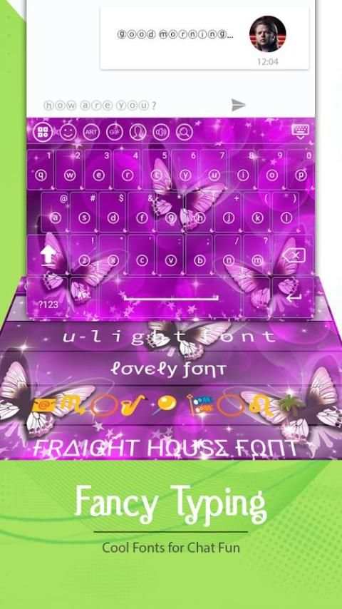 Neon Butterfly Keyboard screenshot 5