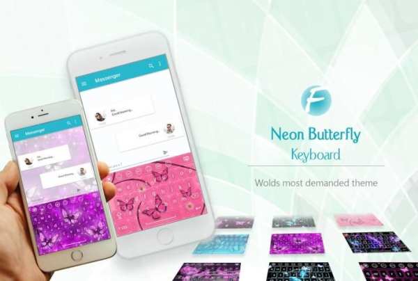 Neon Butterfly Keyboard screenshot 7