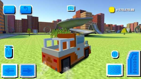 Blocky Car Driving screenshot 2