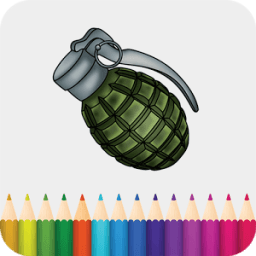 Draw Weapons- Coloring Book أيقونة