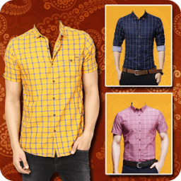 Man Check Shirt Photo Suit иконка