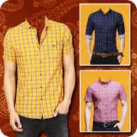 Man Check Shirt Photo Suit on 9Apps