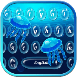 Blue Jellyfish Keyboard Theme иконка