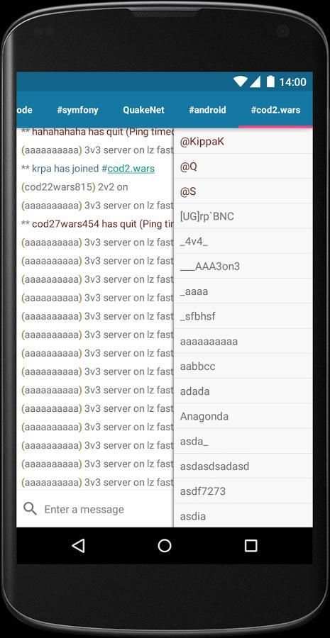 AndroIRC 6 تصوير الشاشة