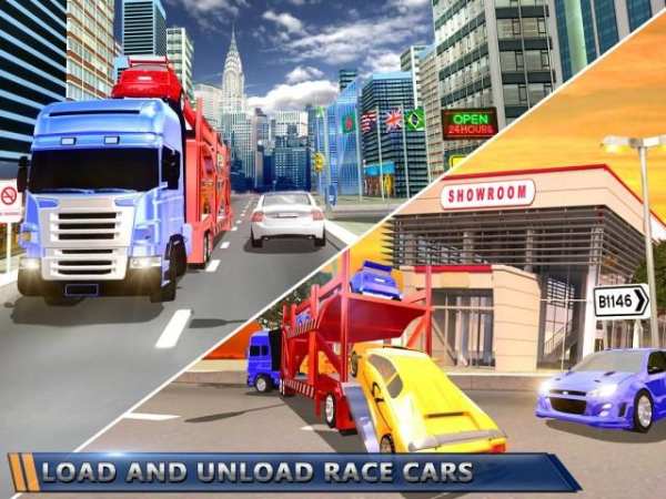 Racing Cars Trailer Truck 3D screenshot 5