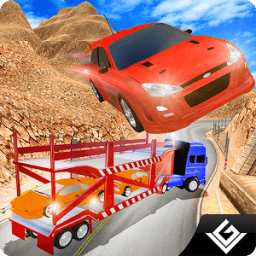 ikon Racing Mobil Trailer Truk 3D