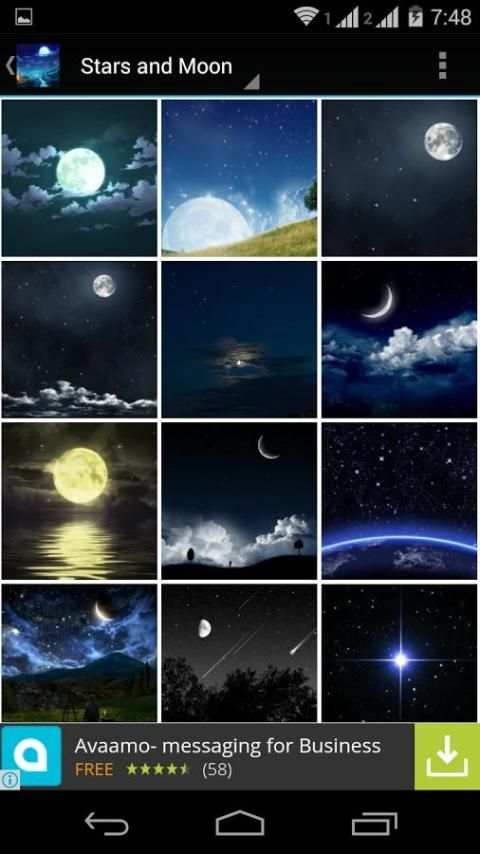 Stars and Moon HD Wallpapers 4 تصوير الشاشة