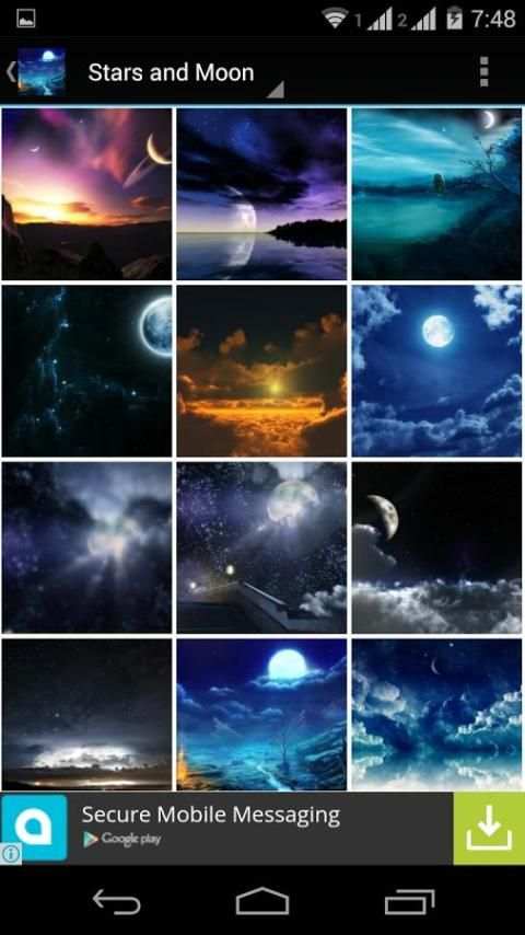Stars and Moon HD Wallpapers 6 تصوير الشاشة