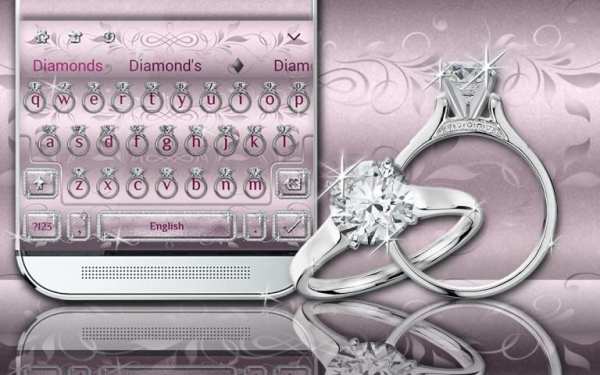 Diamond Ring Keyboard Theme скриншот 1