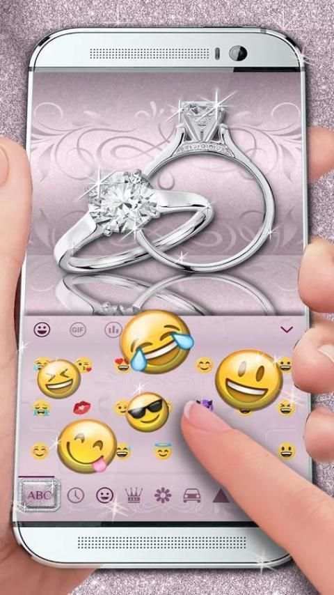 Diamond Ring Keyboard Theme स्क्रीनशॉट 2