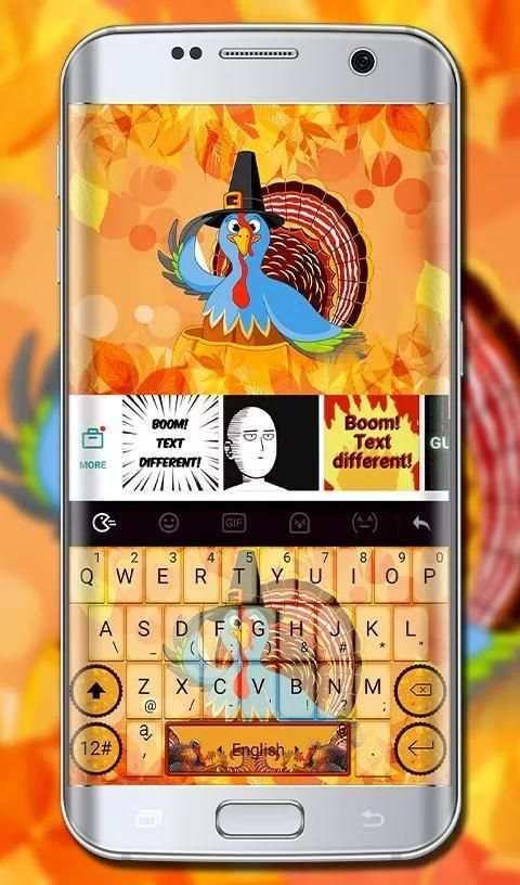 Thanksgiving Thanks Keyboard Theme screenshot 2