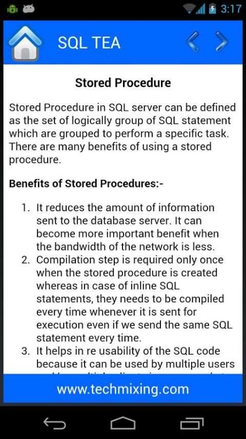SQL Tea screenshot 2