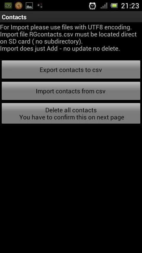 Import Contacts Export Contact स्क्रीनशॉट 4