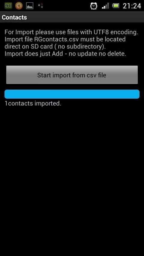 Import Contacts Export Contact screenshot 2