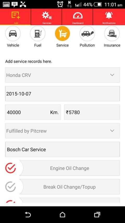Pitcrew Car Service & Tracking स्क्रीनशॉट 7