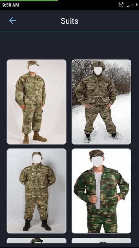 Military Man Photo Suit Editor скриншот 2