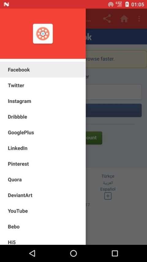 Social Sites in One App screenshot 2