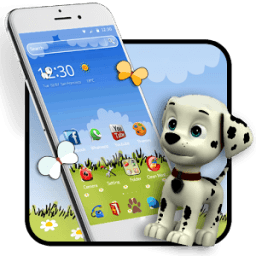 Adorable Animated Puppy Theme أيقونة