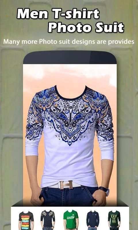 Man T-Shirt Photo Suit скриншот 4