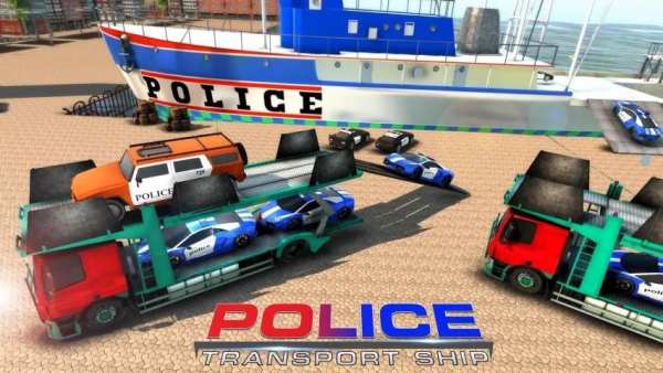 Police Ship Transporter Game स्क्रीनशॉट 2