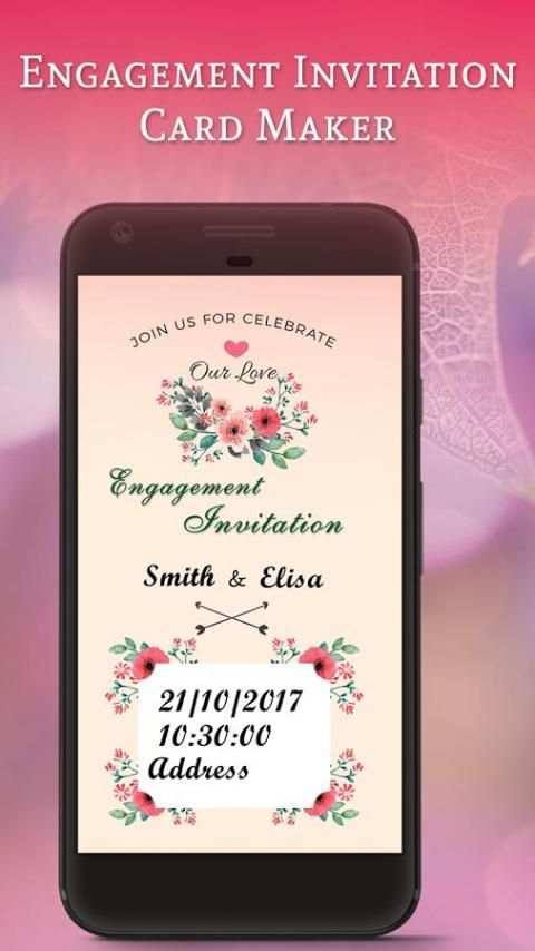 Engagement Invitation Card Maker 4 تصوير الشاشة