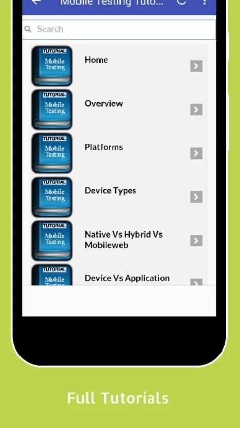Tutorials for Mobile Testing Offline screenshot 4