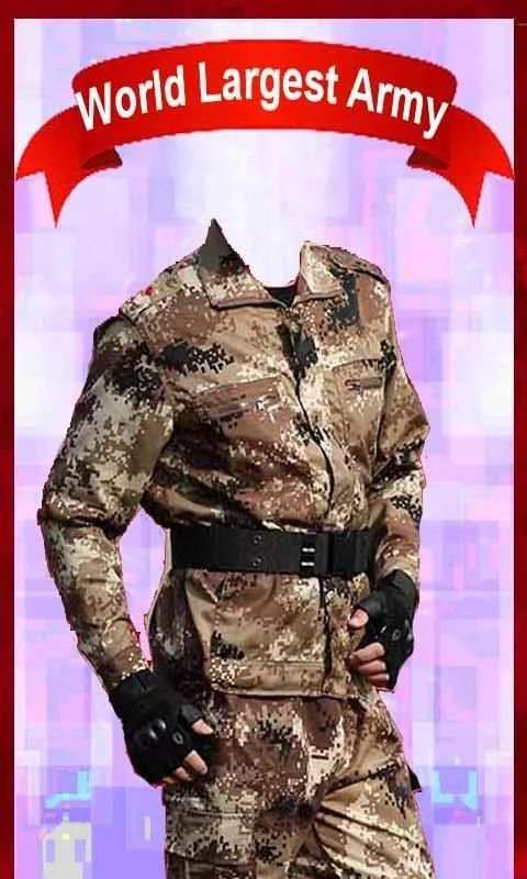 China Army Photo Editor Uniform Suit Changer 2017 скриншот 2