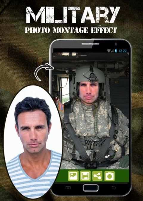 Military Photo Montage Effect скриншот 2