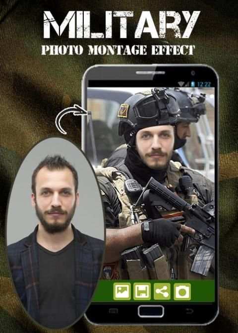 Military Photo Montage Effect скриншот 5