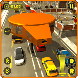 Gyroscopic Bus Driving Public Transport Service أيقونة