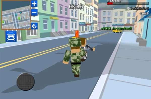 Blocky Army City Rush Racer скриншот 1