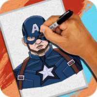 How to Draw Captain America on 9Apps