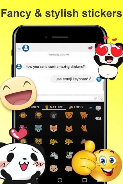Keyboard for Phone 7 Black - Emoji, Themes screenshot 2