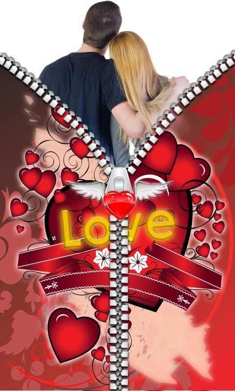 Love Zipper Screen Lock скриншот 2