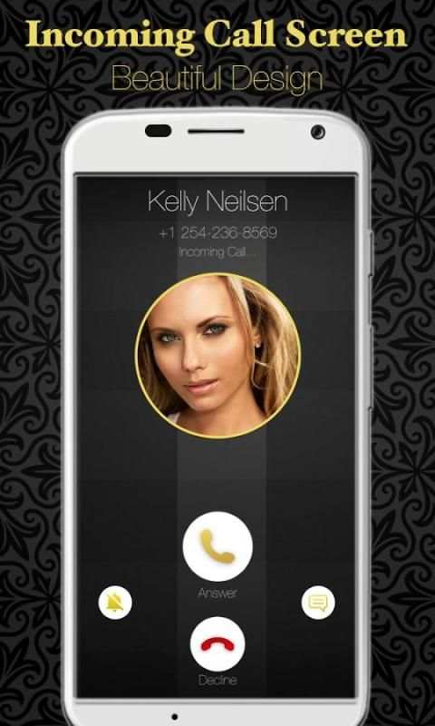 Gold Full Screen Caller Id screenshot 8
